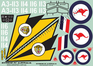 EXTREME MIRAGE IIIo DECAL SET!! - Click Image to Close